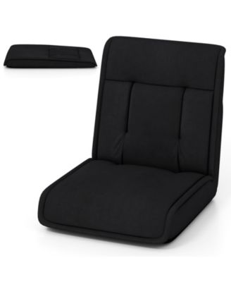 Folding Floor Chair Convertible Lazy Chair with 14-Position Adjustable Backrest
