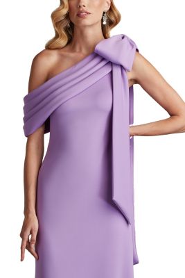Women's Cassia Bow-Shoulder Crepe Gown