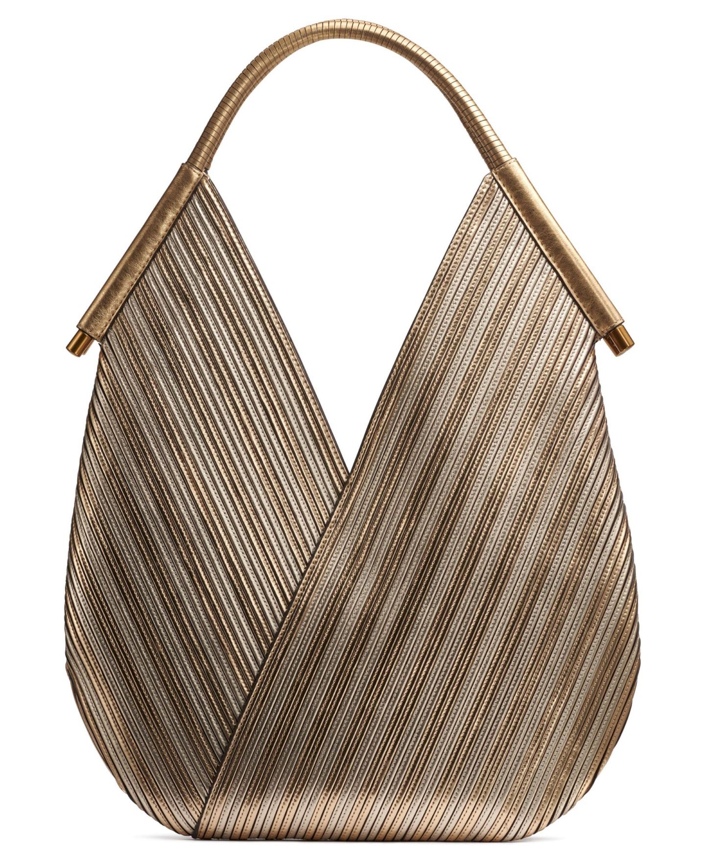 Женская сумка Donna Karan New York Baldwin Large Metallic Shoulder, цвет: Золотой — фото 3