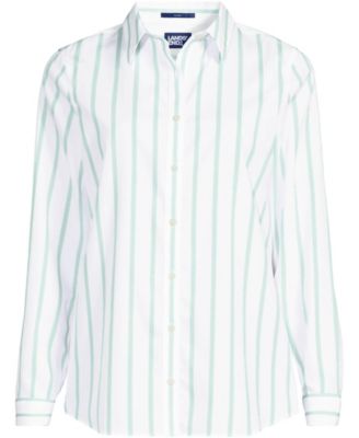 Plus Size No Iron Button Front Shirt