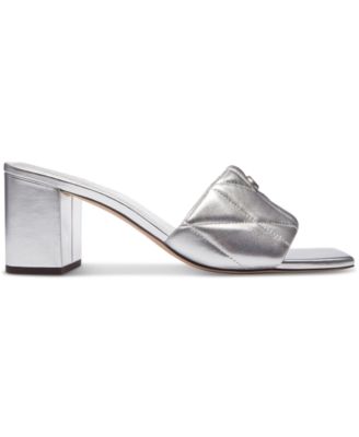 Holly Block-Heel Leather Square-Toe Sandals