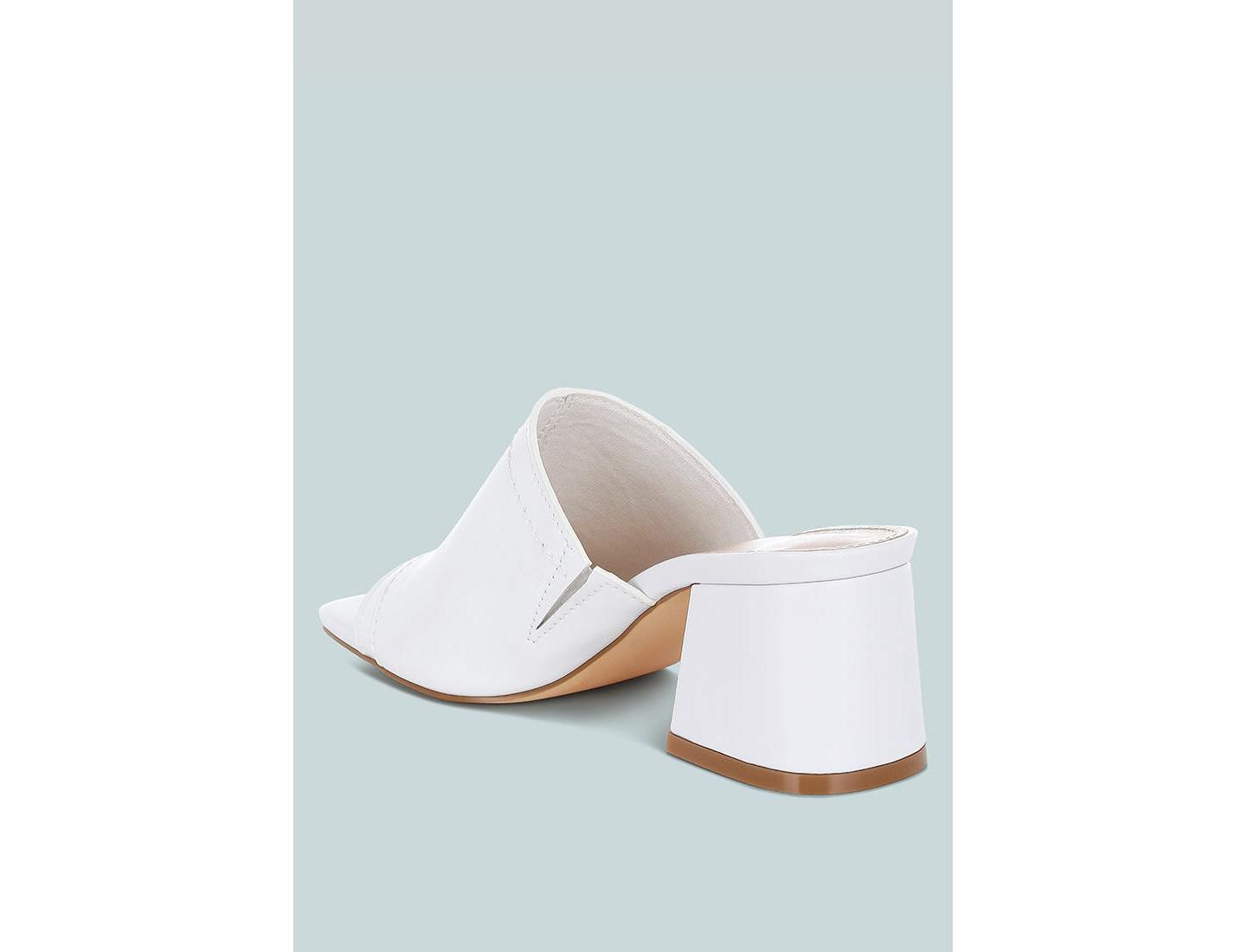 Женские туфли Rag & Co Wuling Slip-On Soft Leather Heels, цвет: Белый — фото 3