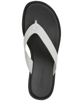 Women's Sculpted Platform "C" Logo Leather Flip Flop