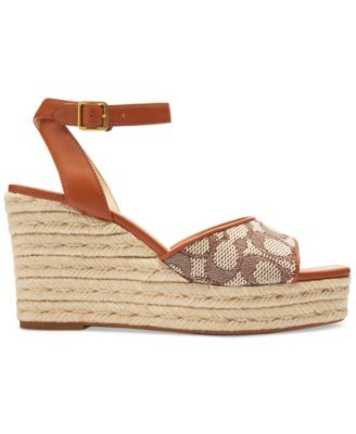 Signature Textile Jacquard High-Heel Espadrille Sandals