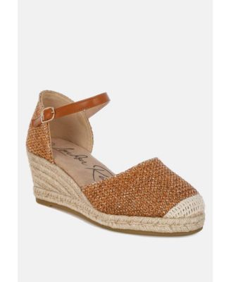 Womens Kalista Raffia Woven Wedge Sandals