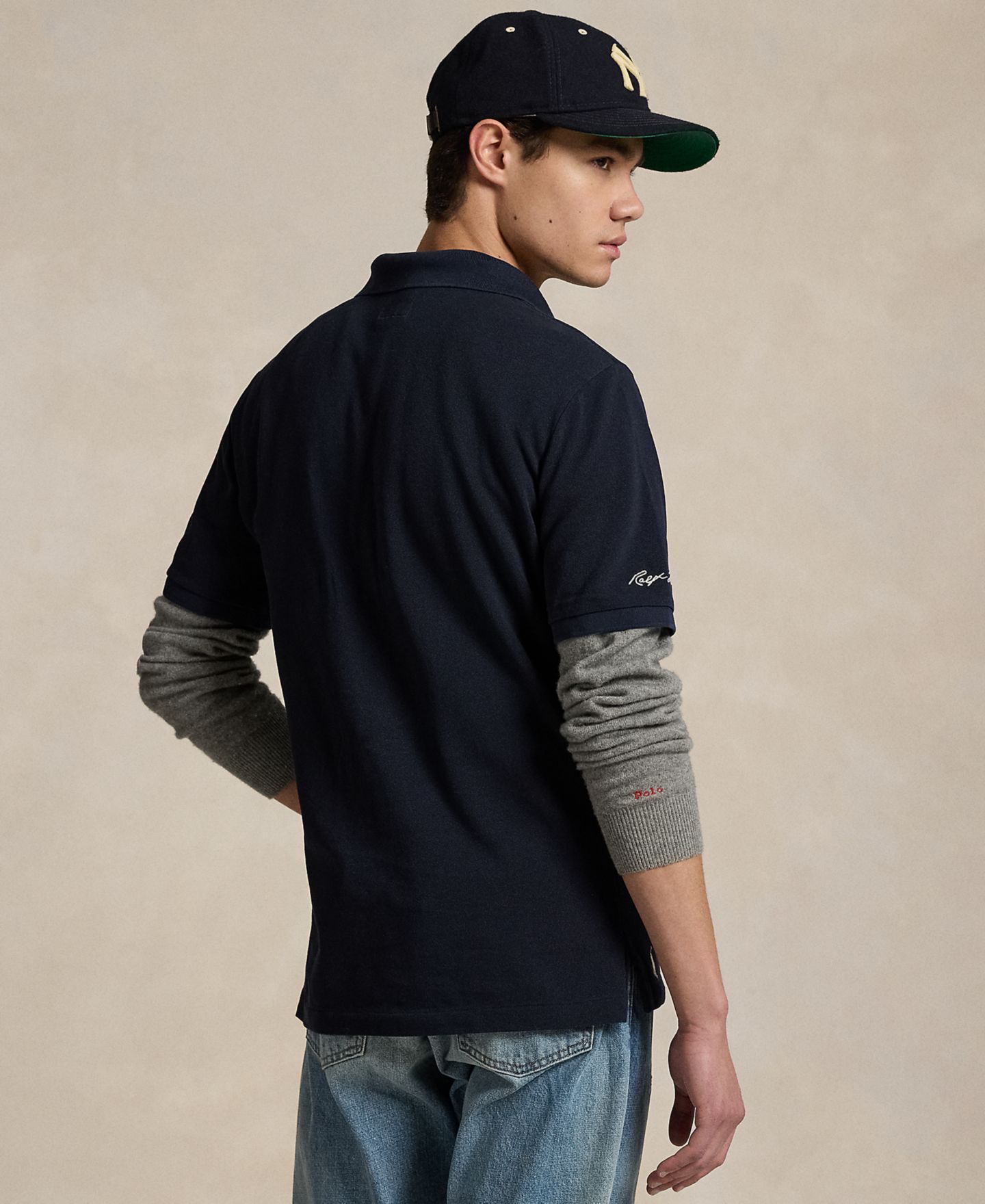 Поло Polo Ralph Lauren Unisex Yankees Polo Shirt, цвет: Тёмно-синий — фото 4
