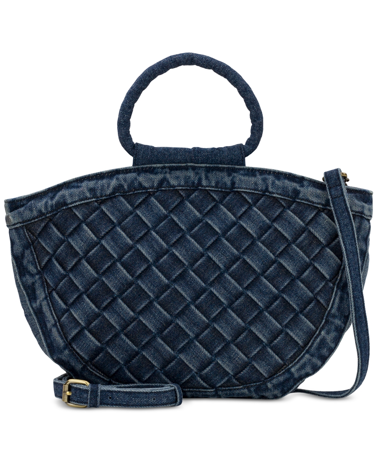 Ossi Medium Woven Denim Satchel - Denim