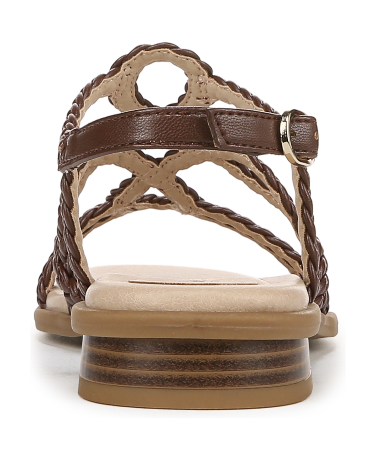 Shop Lifestride Women's Reagan Open Square Toe Strappy Slingback Sandals In Cocoa Brown Faux Leather