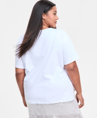 Trendy Plus Size Bikini-Graphic T-Shirt, Exclusively at Macy's