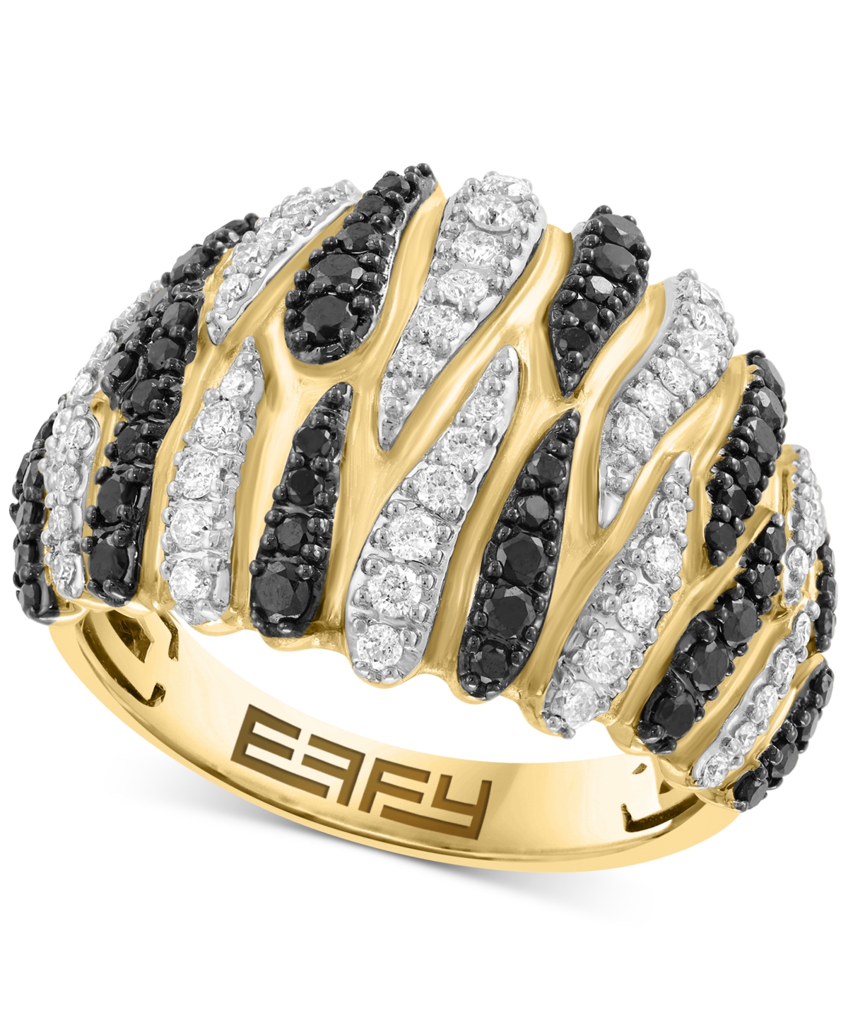 Effy Black & White Diamond Dome Statement Ring (3/4 ct. t.w.) in 14k Gold - Gold