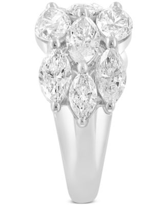 EFFY&reg; Lab Grown Diamond Horizontal Cluster Ring (4 1/2 ct. t.w.) in 14K White Gold