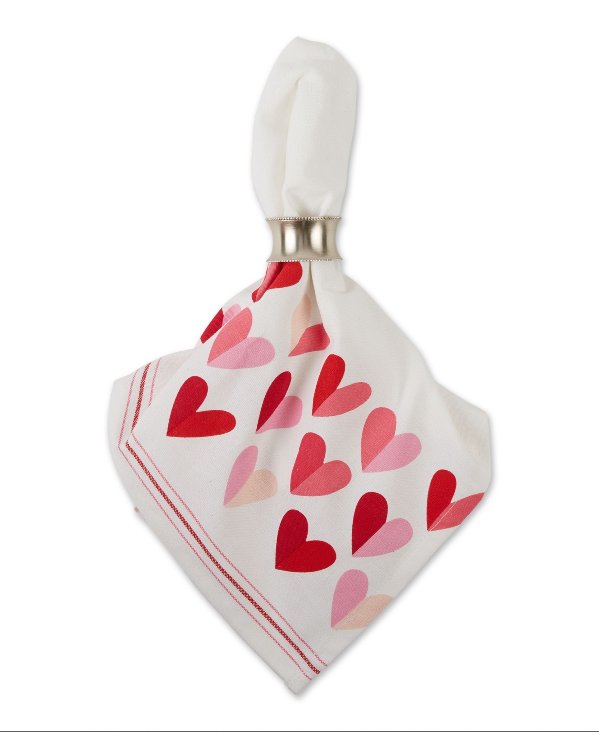Design Imports Valentine's Day Napkin, Set Of 6 In Two Hearts