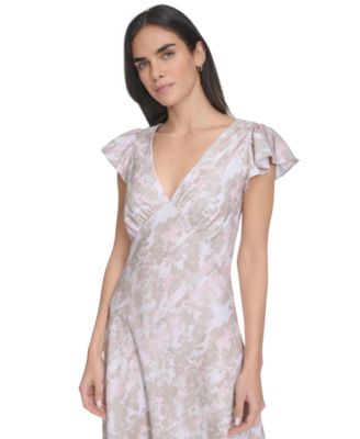 silk a line dresses ONE SHOULDER SATIN A-LINE DRESS CD7450