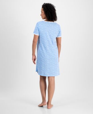 Women's Printed Short-Sleeve Sleepshirt, Exclusively at Macy's