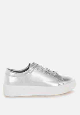 Rag and Co Womens Cincinati Metallic Pleather Chunky Sneakers