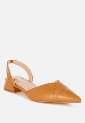 Womens Tijay Soft Real Leather Slingback Sandals