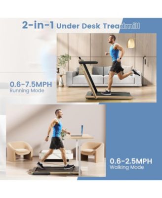 2.25HP 2 in 1 Folding Treadmill with APP Speaker Remote Control