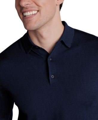Men's Merino Wool Polo Sweater