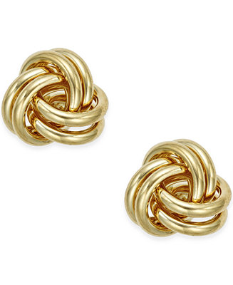 Macy's Love Knot Stud Earrings in 10k Gold - Macy's
