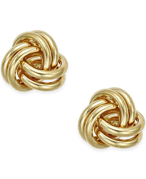 alfani Macy's Love Knot Stud Earrings in 10k Gold Jewelry & Watches