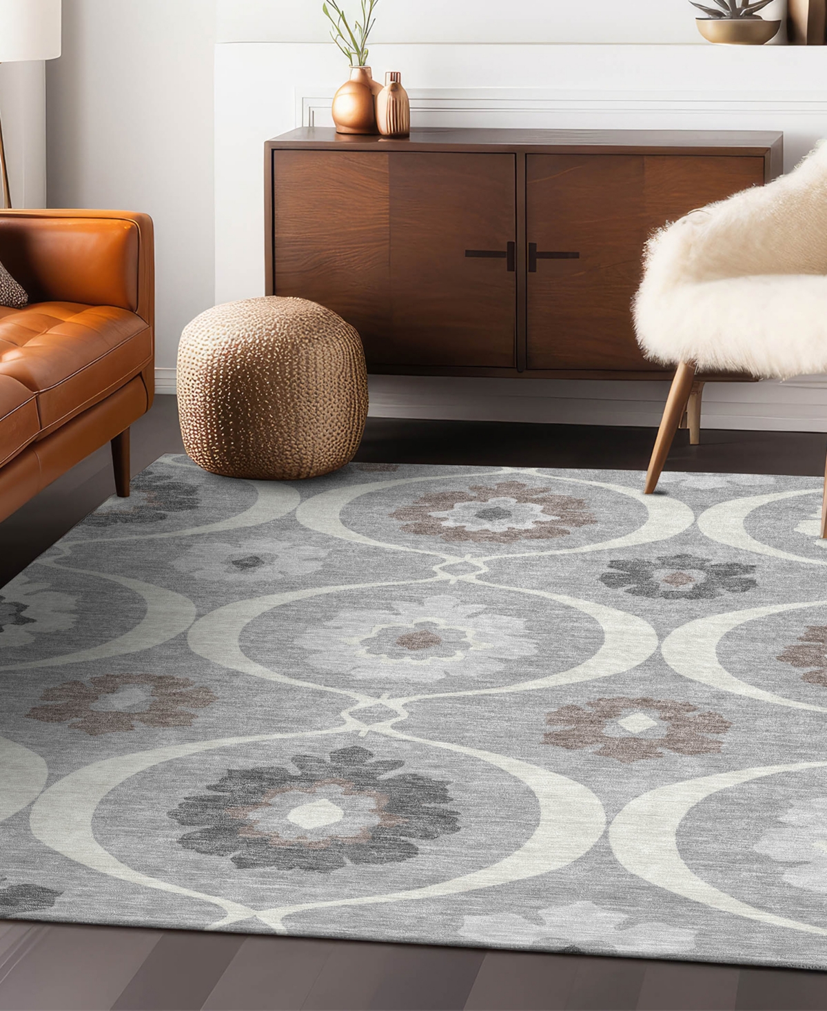 Addison Chantille Acn858 9'x12' Area Rug In Gray