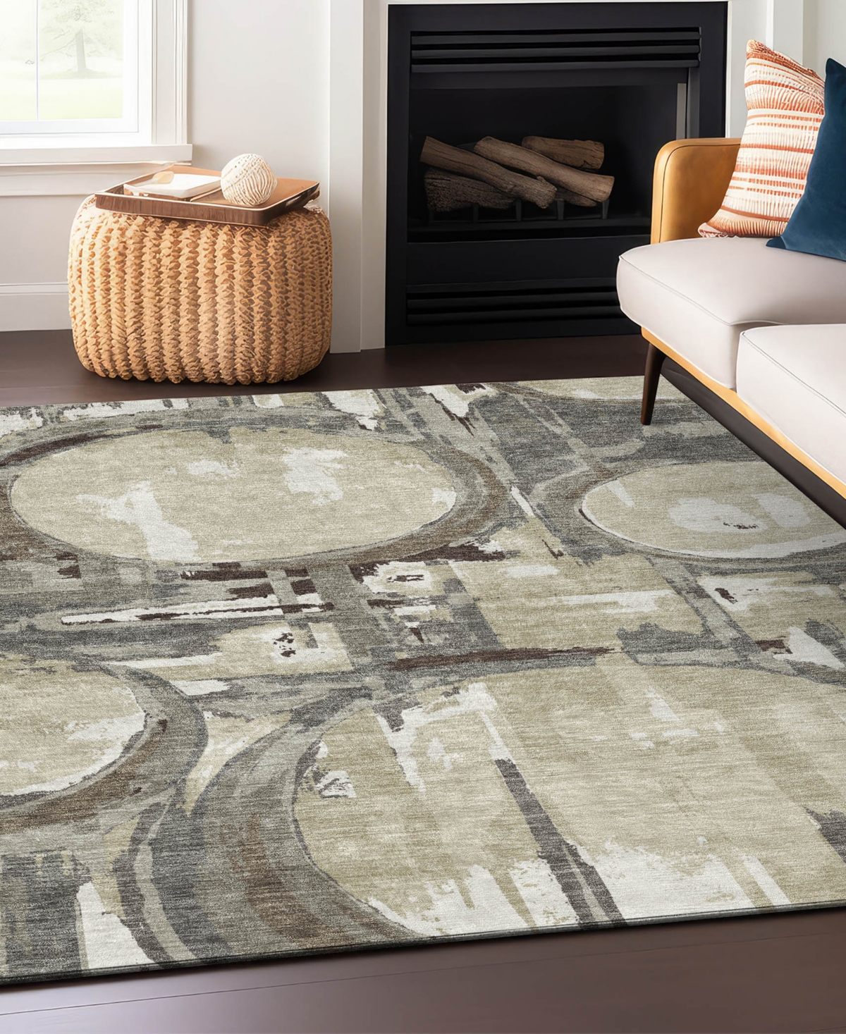 Addison Chantille Acn855 9'x12' Area Rug In Tan