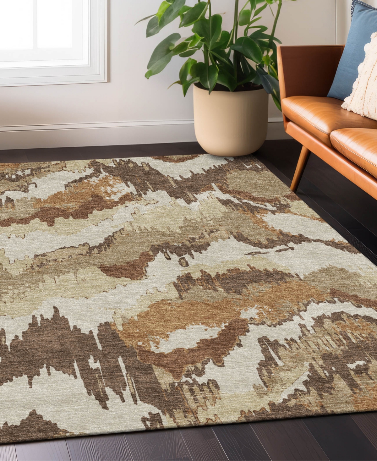 Addison Chantille Acn865 8'x10' Area Rug In Chocolate