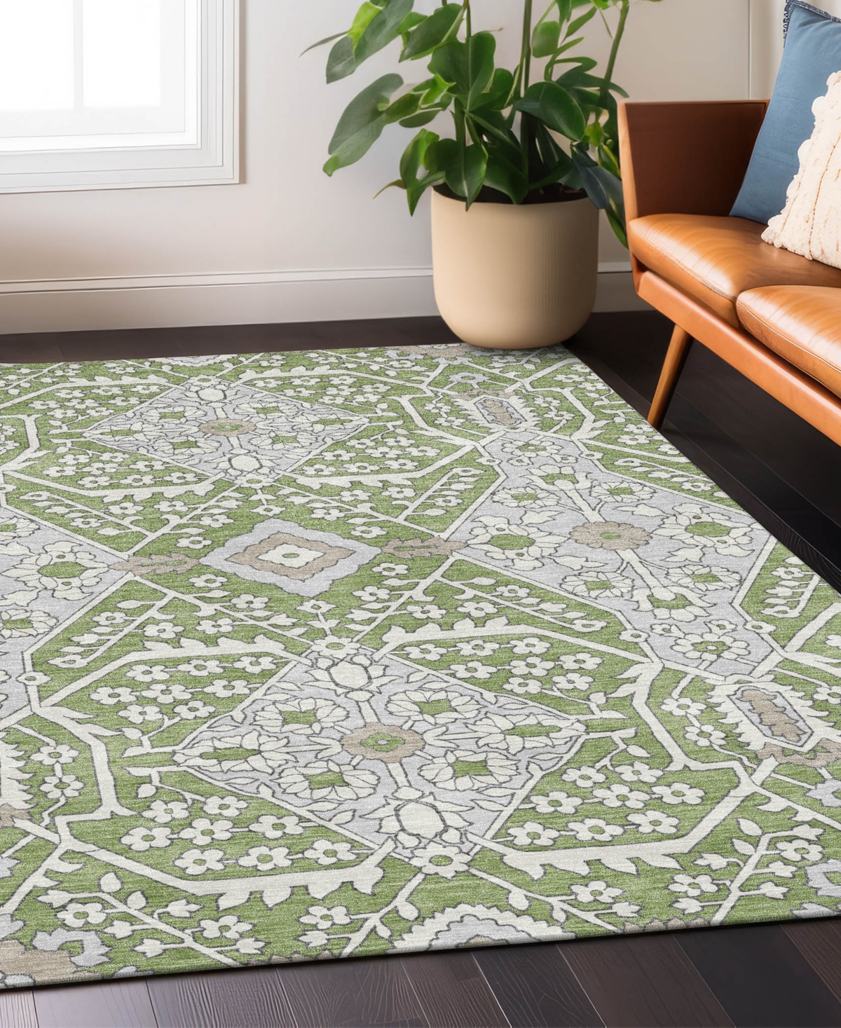 Addison Chantille Acn863 8'x10' Area Rug In Sage