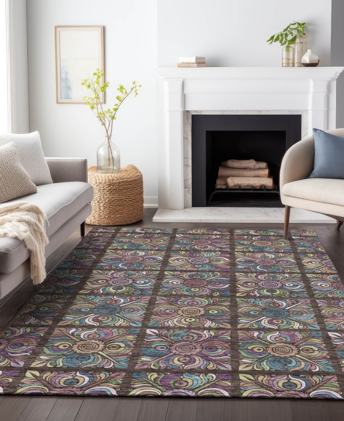 Addison Chantille Acn852 8'x10' Area Rug In Chocolate