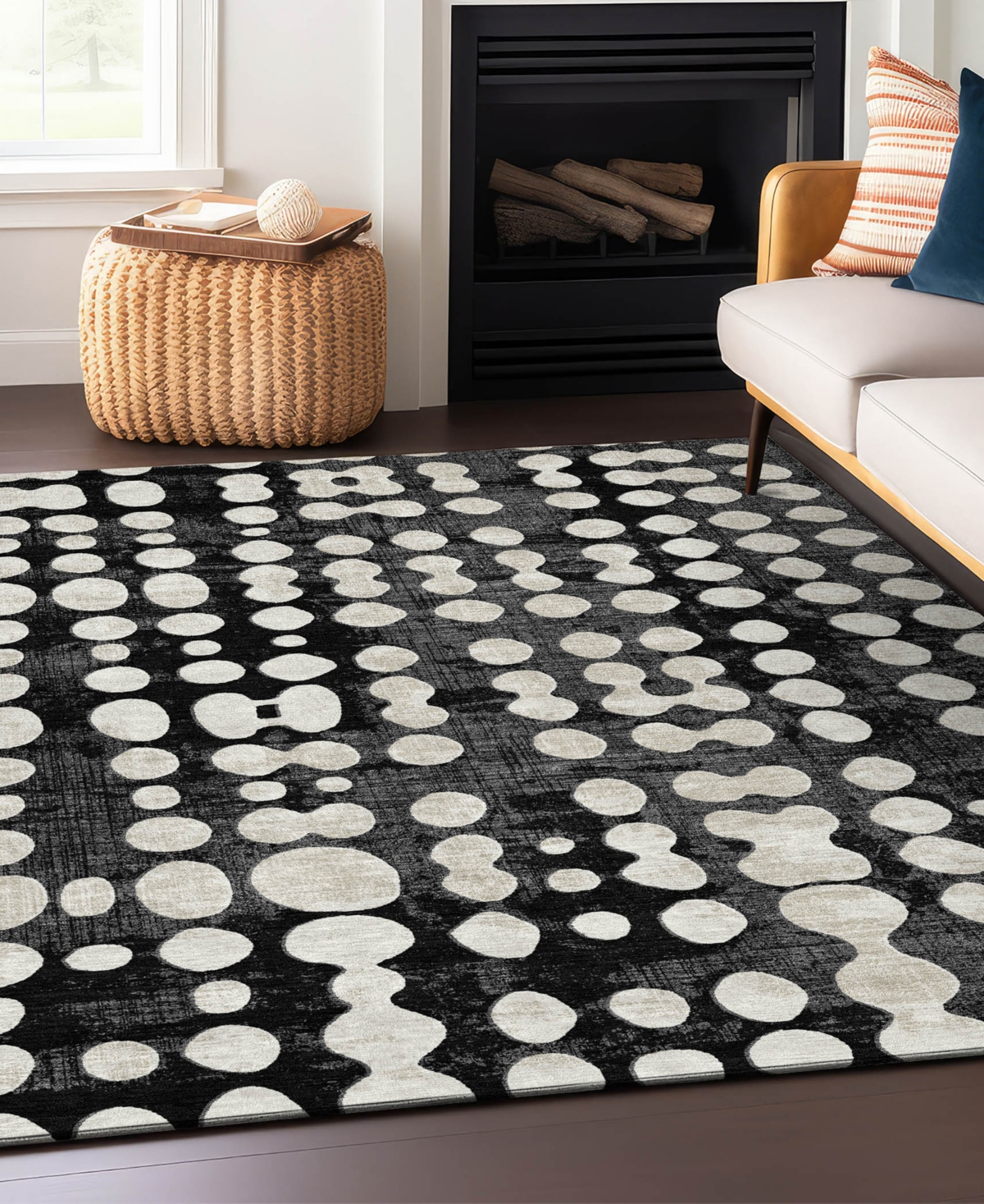 Addison Chantille Acn869 5'x7'6" Area Rug In Black