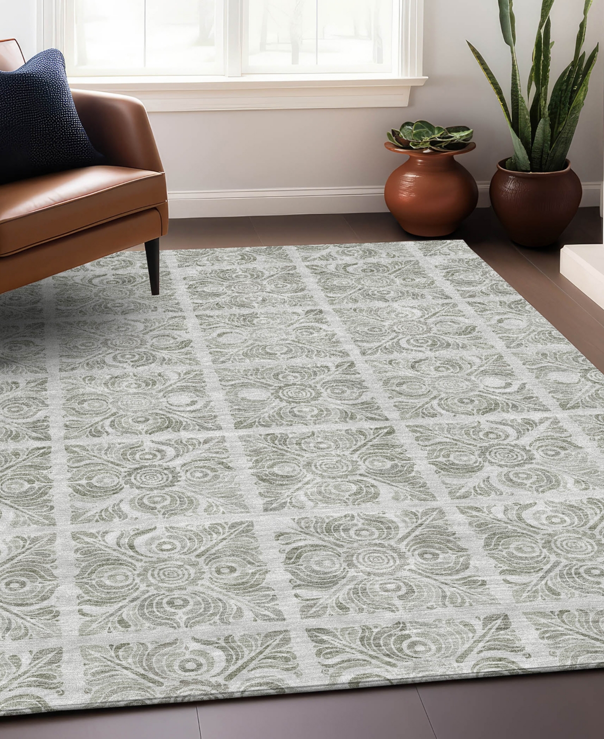 Addison Chantille Acn854 5'x7'6" Area Rug In Taupe
