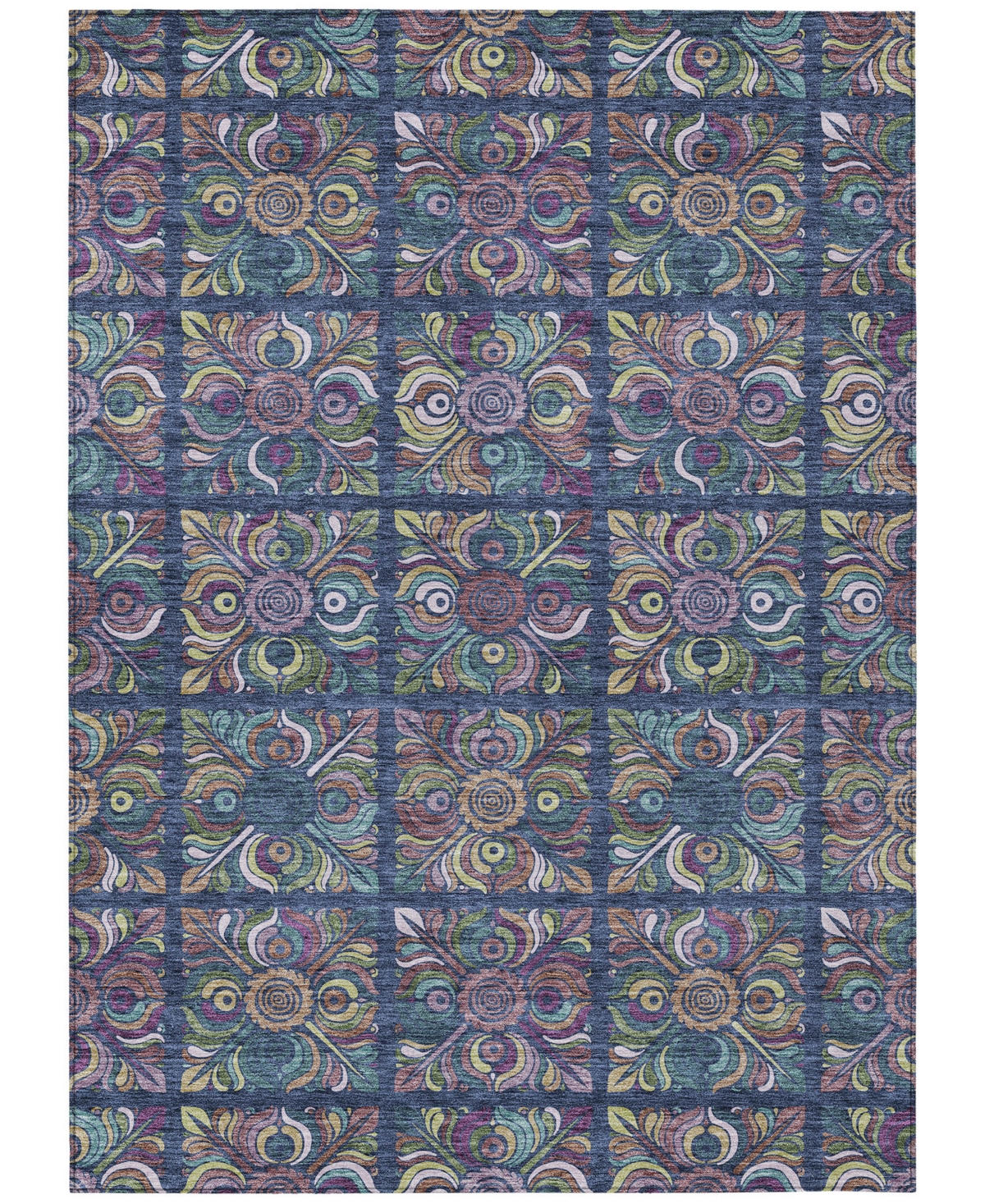 Addison Chantille Acn852 5'x7'6" Area Rug In Navy