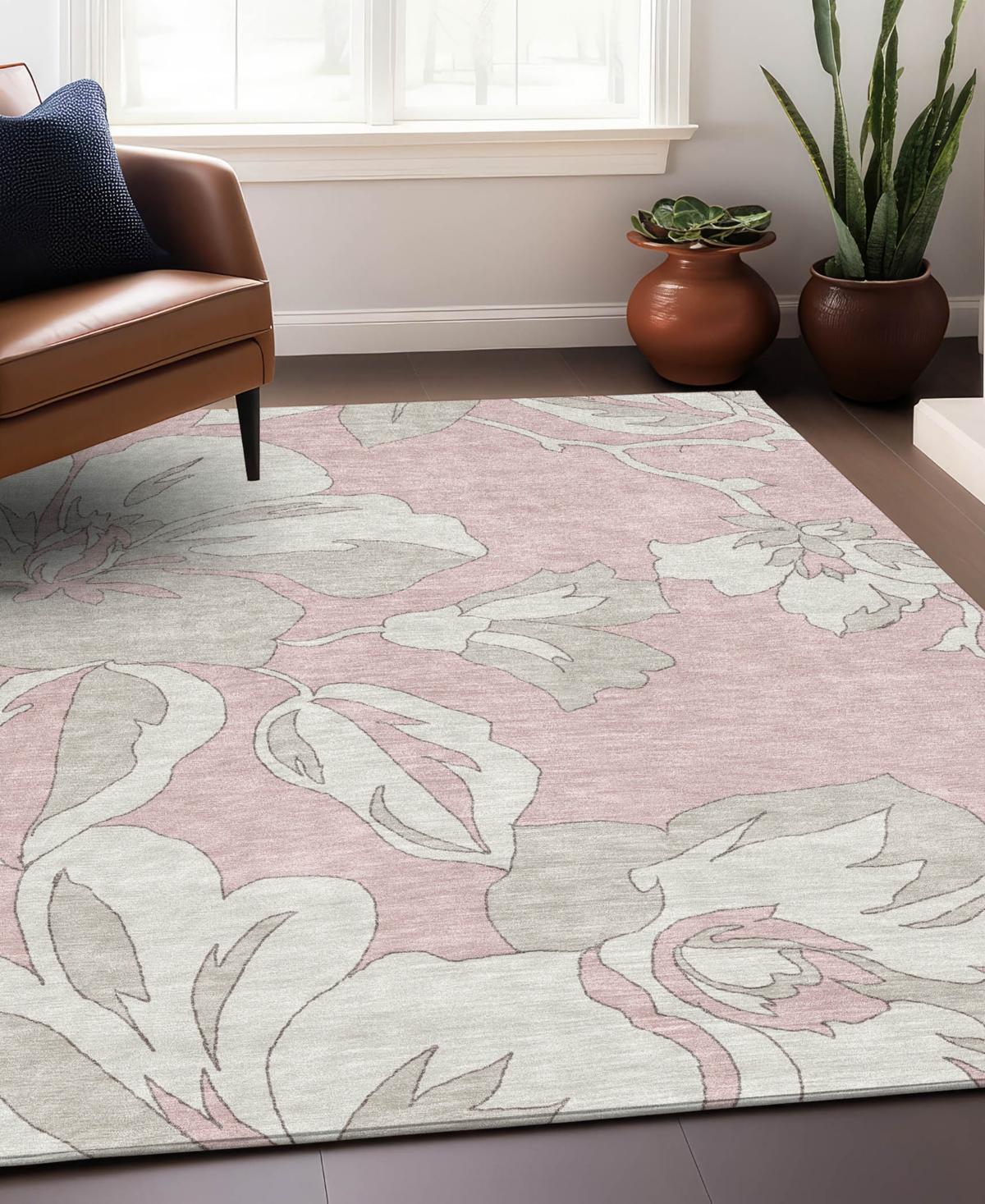 Addison Chantille Machine Washable Acn857 2'6"x3'10" Area Rug In Pink