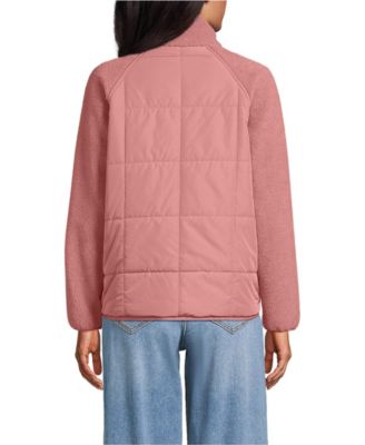Women's Mixed Media High Pile Fleece Jacket