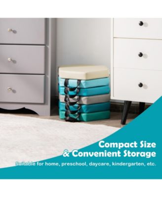 6 Pieces Multifunctional Hexagon Toddler Floor Cushions Classroom Seating with Handles