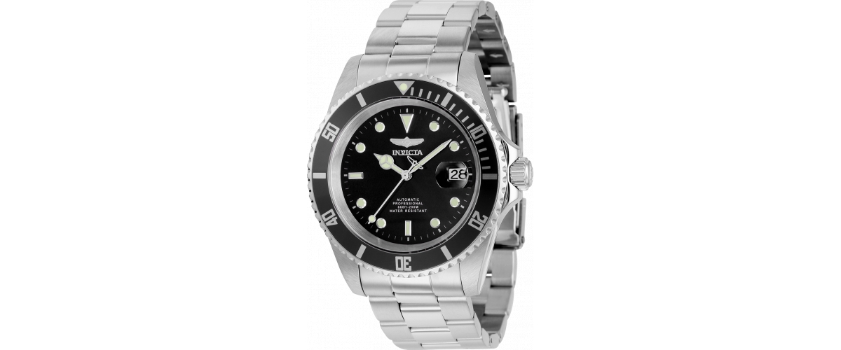 Men's 8926OBXL Pro Diver Automatic 3 Hand Black Dial Watch - Silver