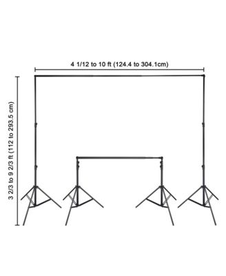 9.5x10 Ft Photo Backdrop Stand Kit Tripod Crossbar for Muslin Background Studio