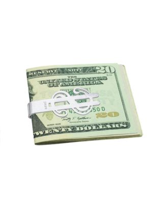 Dollar Sign Money Clip Card Holder Brushed Stainless Steel
