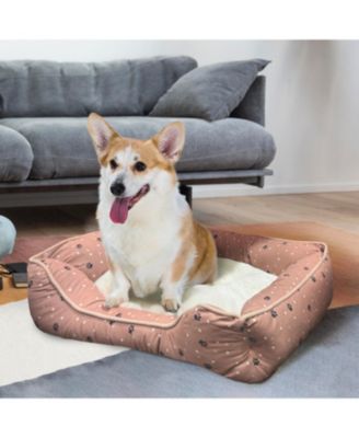 Microsuede Pet Bed, Dog Beds for Small Dogs and Cats,  Calming Cuddler Bed for Pets with Sides and Plush Center