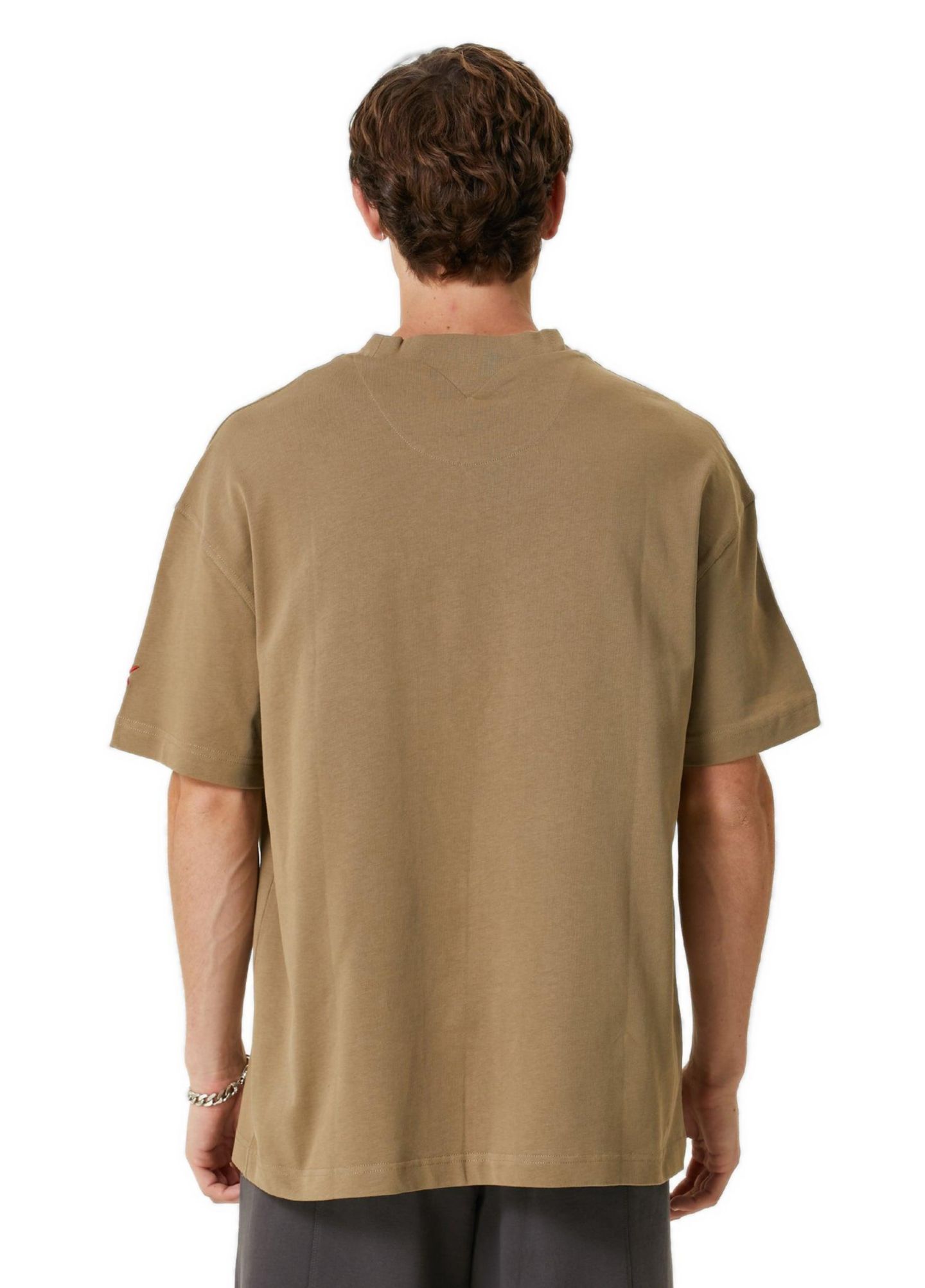 Мужская футболка PCFG Cotton With Emboss Detail, цвет: Коричневый — фото 2