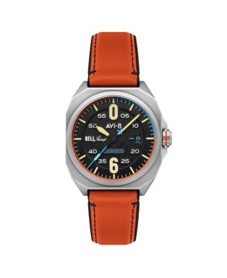 AVI-8 Men's Bell X-1 Machbuster Automatic Orange Rubber and