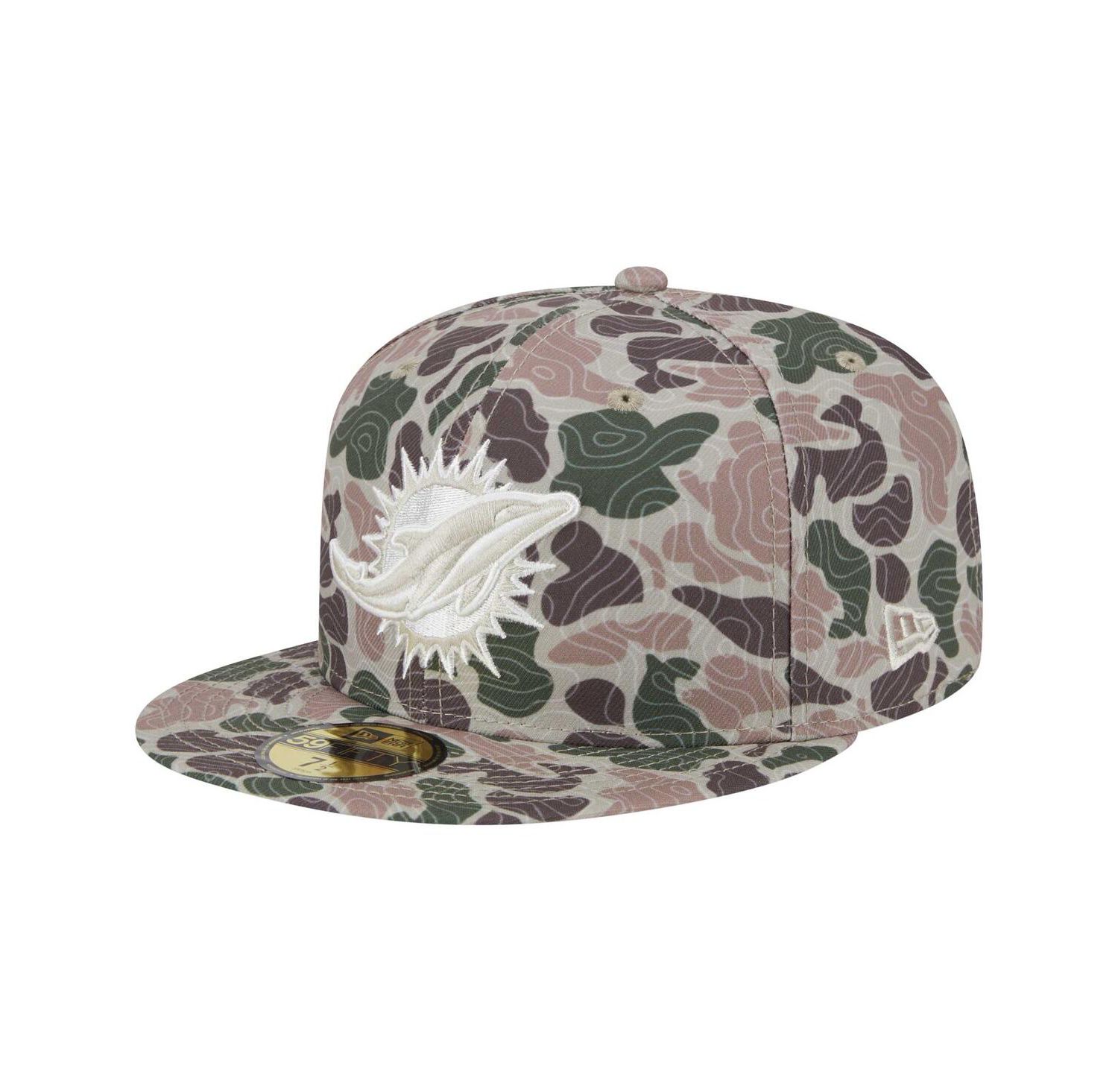 Men's Camo Miami Dolphins Geo 59FIFTY Fitted Hat
