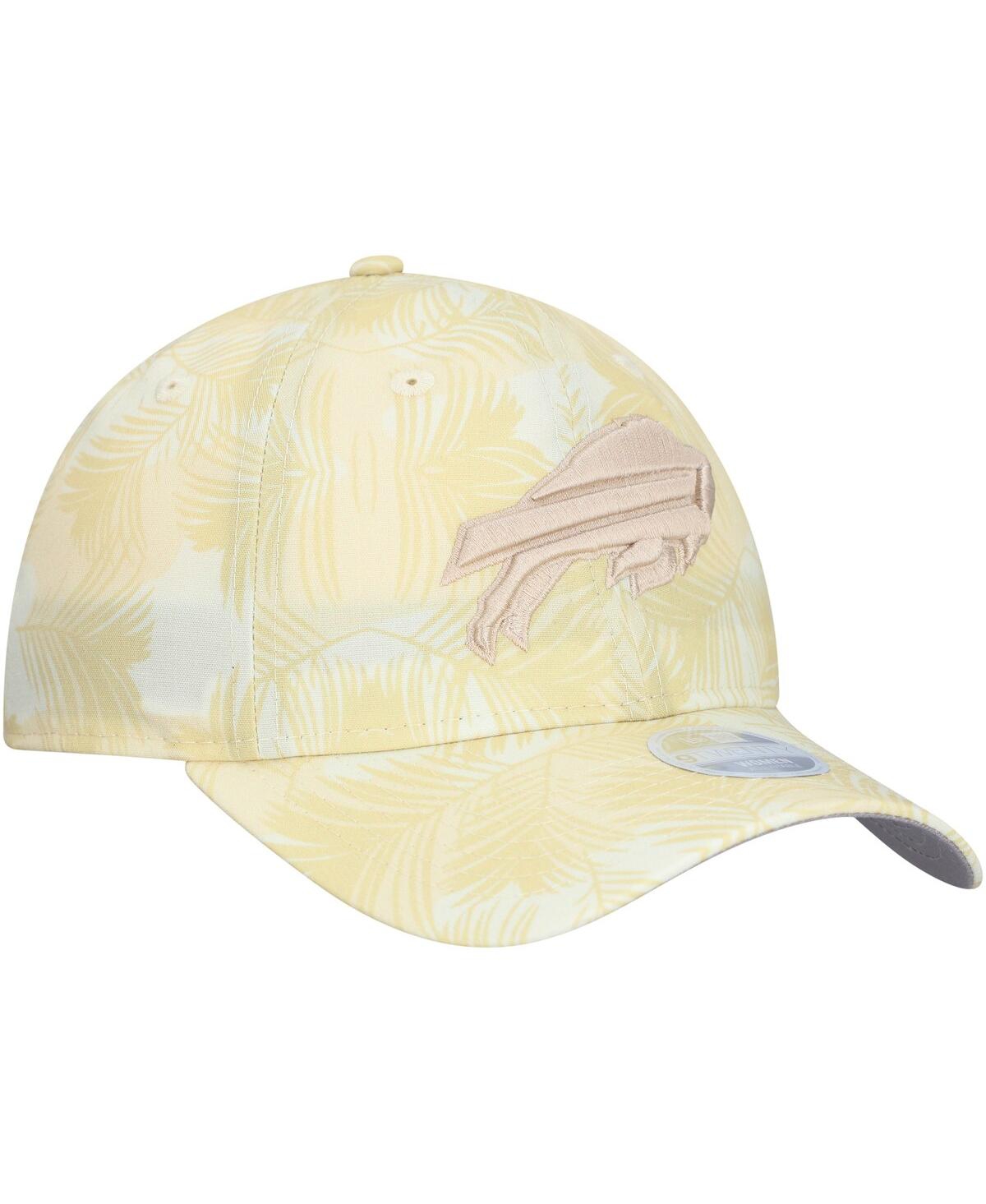 New Era Women's Cream Buffalo Bills Frond 9twenty Adjustable Hat In Cream