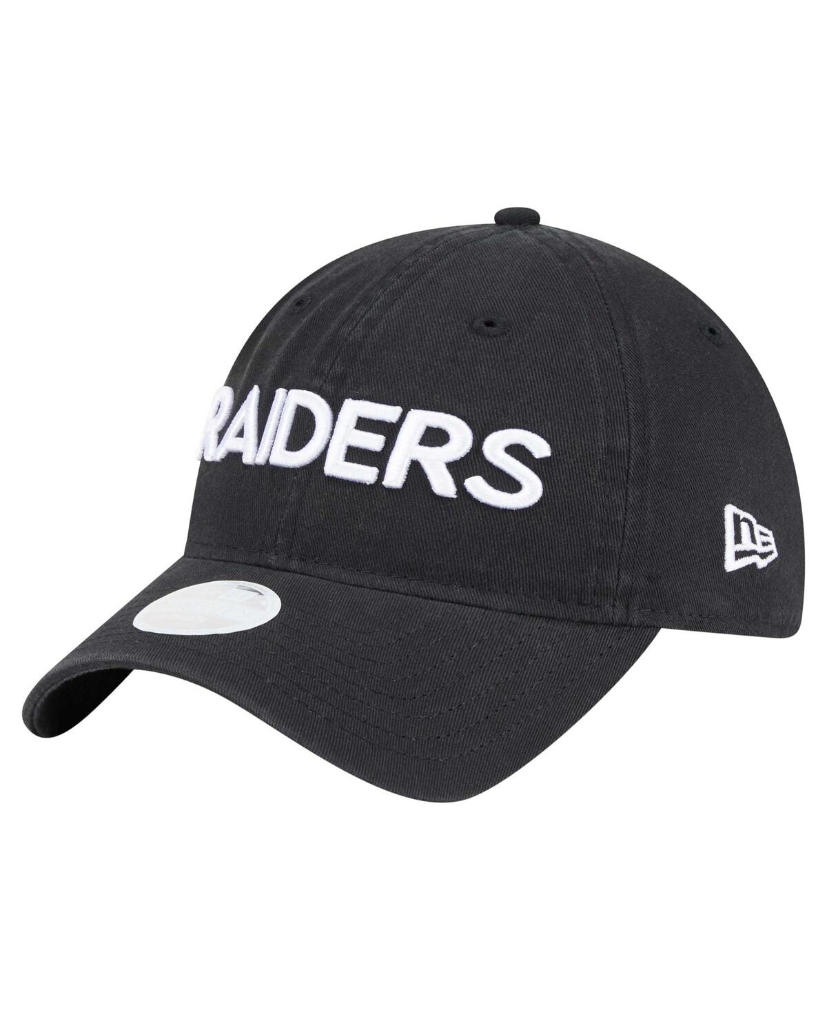 New Era Women's Black Las Vegas Raiders Cece 9twenty Adjustable Hat In Black