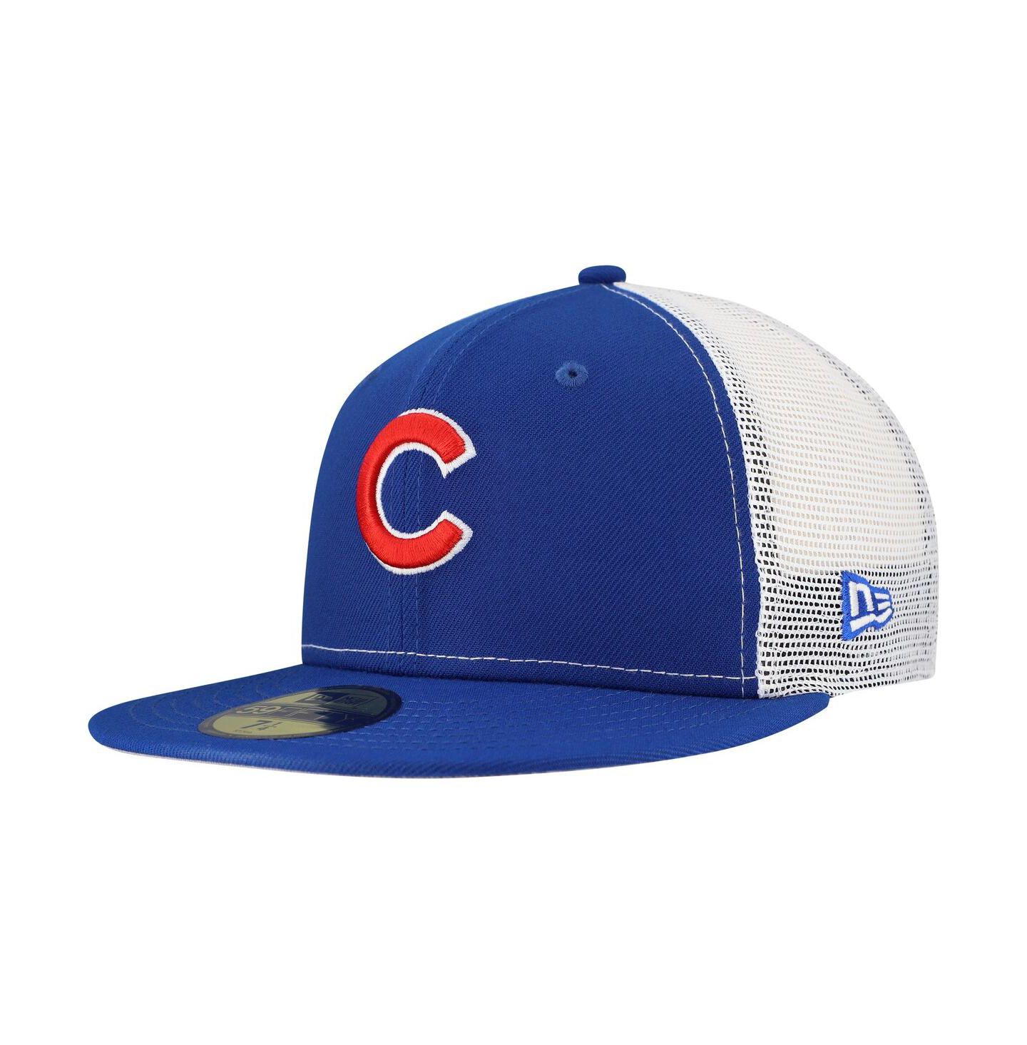 Мужская кепка New Era Royal Chicago Cubs Team Color 59FIFTY Trucker Fitted Hat — фото 1