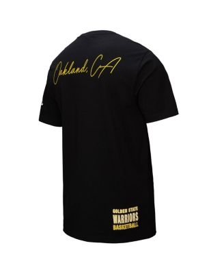 Men's Black Golden State Warriors Black Out Collection Vintage Premium T-Shirt