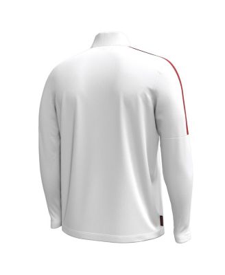 Men's White Wisconsin Badgers Playoff Performance Quarter-Zip Jacket