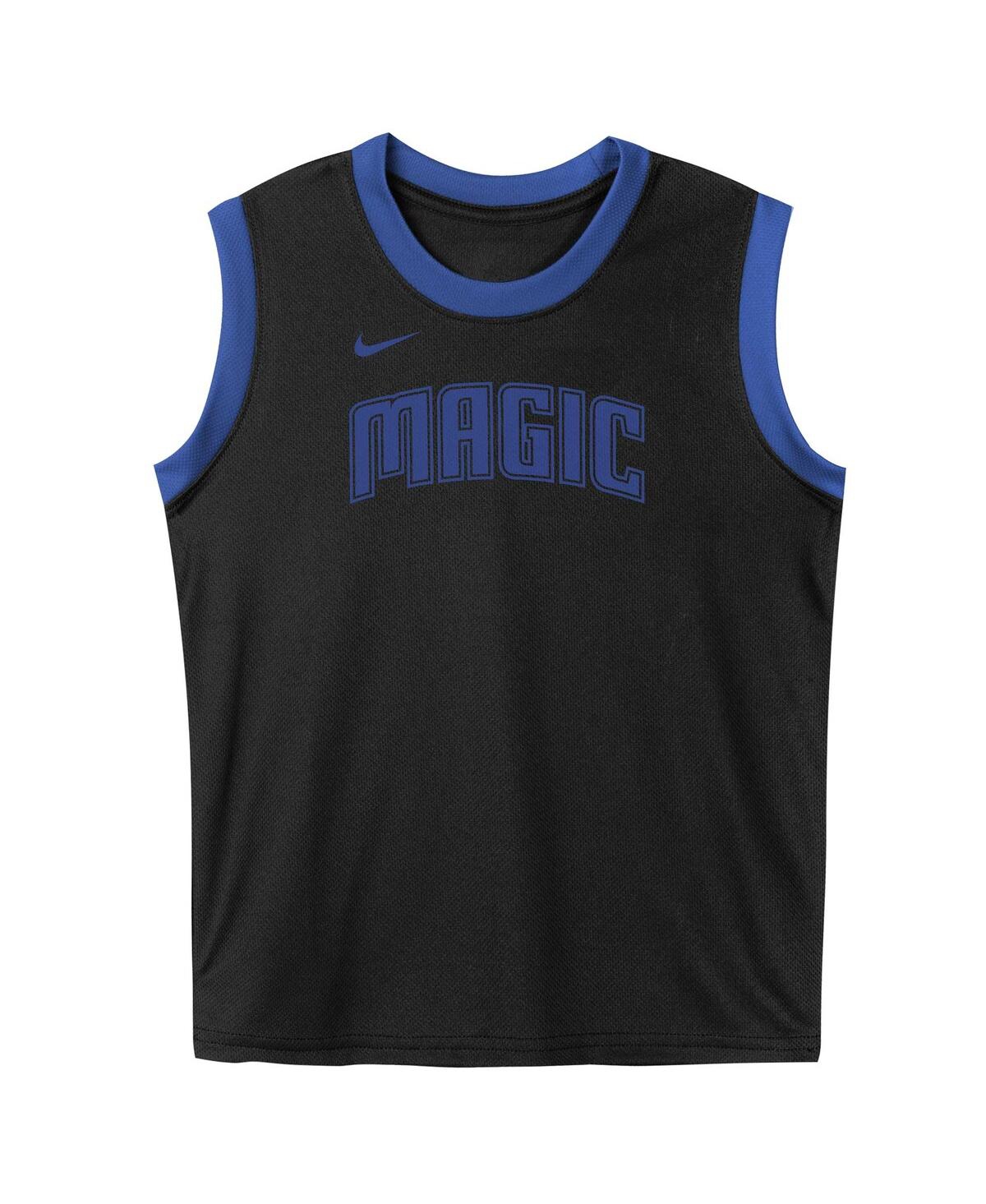 Nike Preschool Black Orlando Magic Mesh Tank Top And Shorts Set In Black
