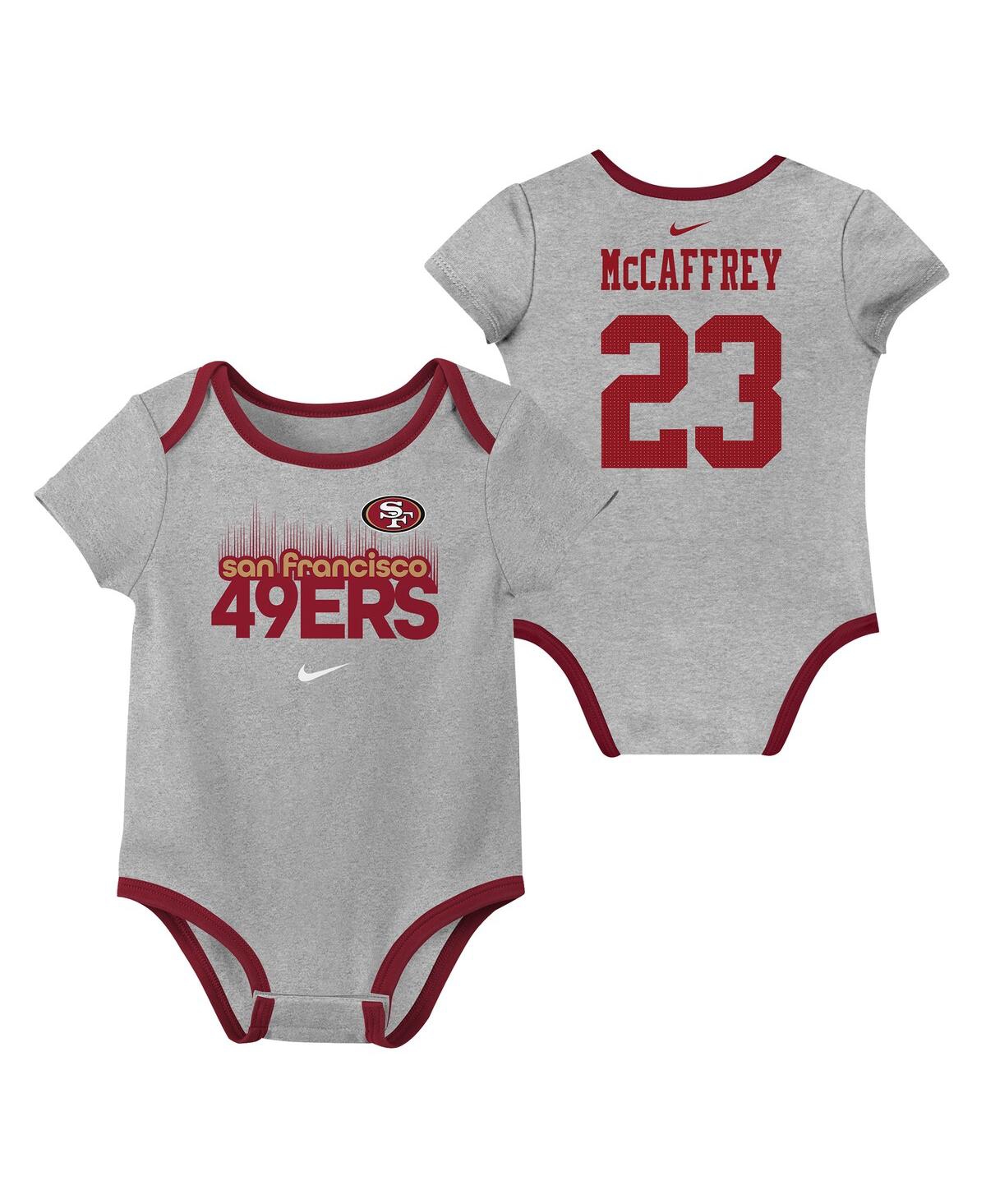 Nike Baby Boys And Girls Christian Mccaffrey San Francisco 49ers Name Number Bodysuit, 3-pack In Multi