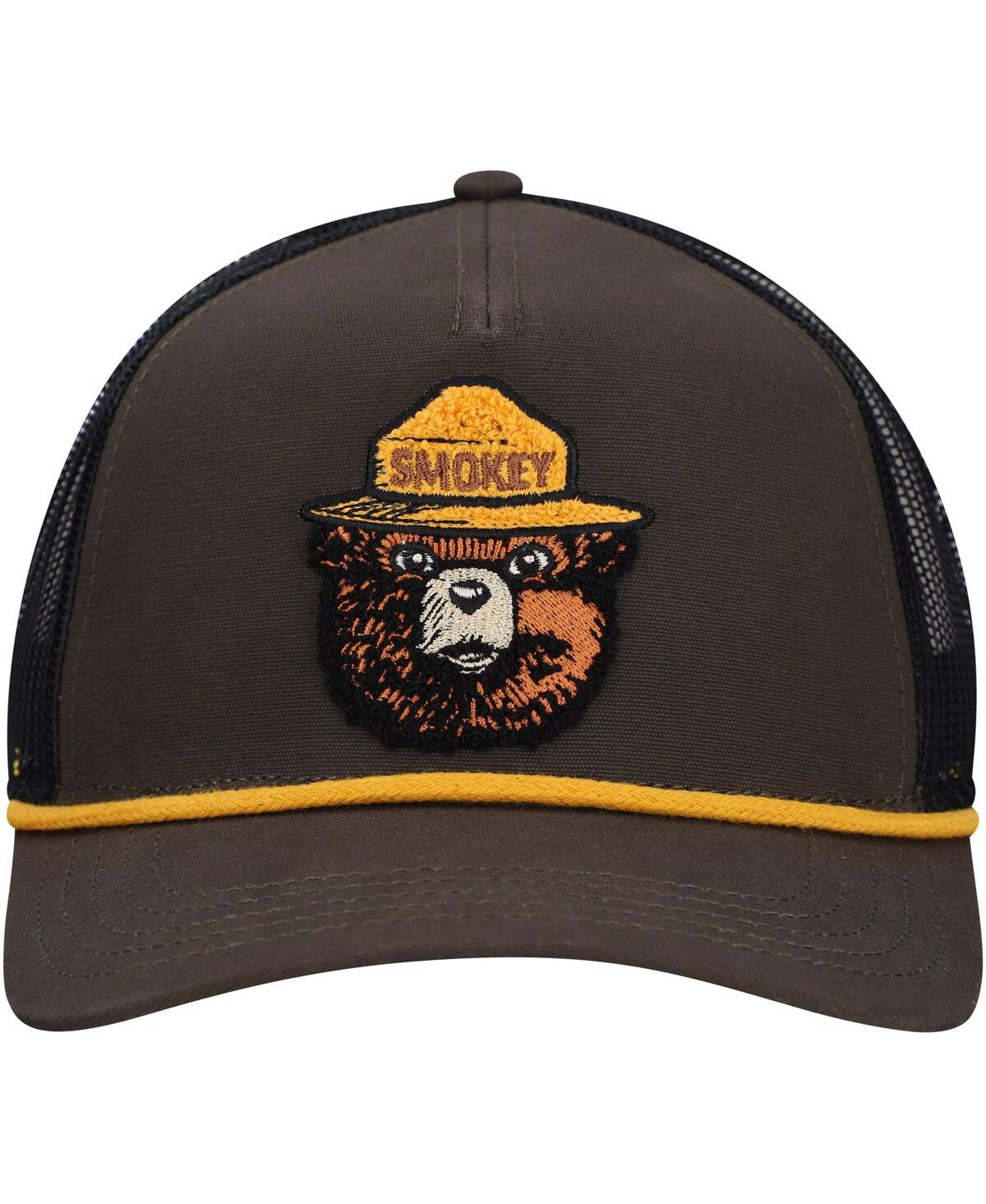 AMERICAN NEEDLE MEN'S OLIVE SMOKEY BEAR BACK COUNTRY ADJUSTABLE HAT 